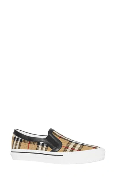 Shop Burberry Delaware Slip-on Sneaker In Archive Beige