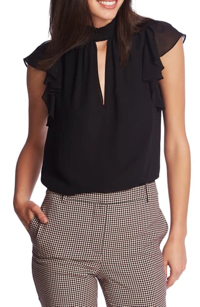 Shop 1.state Smocked Neck Top In Rich Black