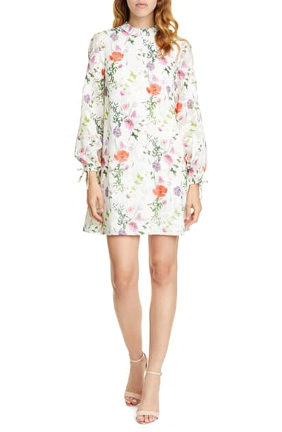 Shop Ted Baker Imane Hedgerow Long Sleeve Tunic Dress In White