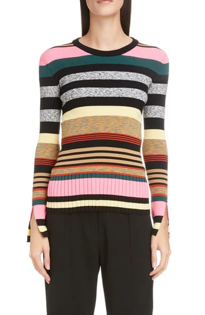 Shop Kenzo Stripe Sweater In Multicolor