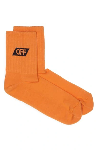 Shop Off-white Medium Swan Socks In Orange Black