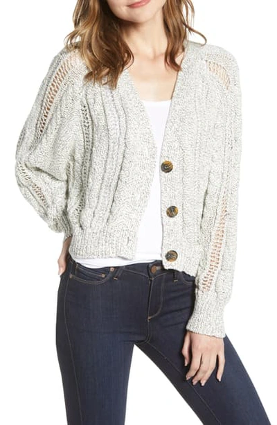 Shop Cupcakes And Cashmere Venice Cable Knit Cardigan In Oatmeal