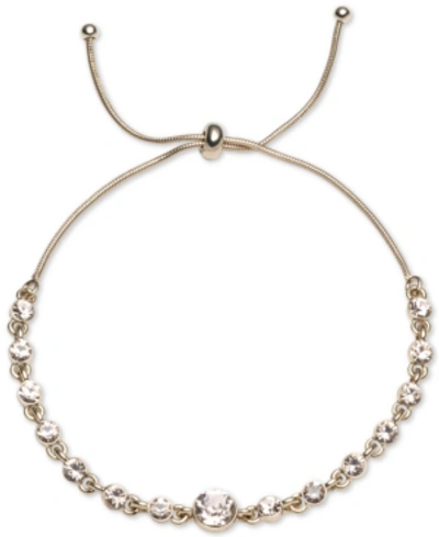Shop Givenchy Crystal Slider Bracelet In Gold