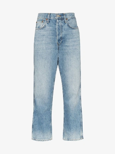 Shop Re/done ‘90s Low Slung Jeans In 102 - Blue