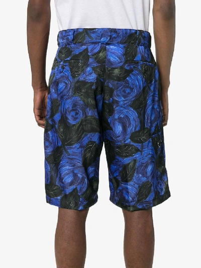 Shop Prada Karierte Shorts In 102 - Blue