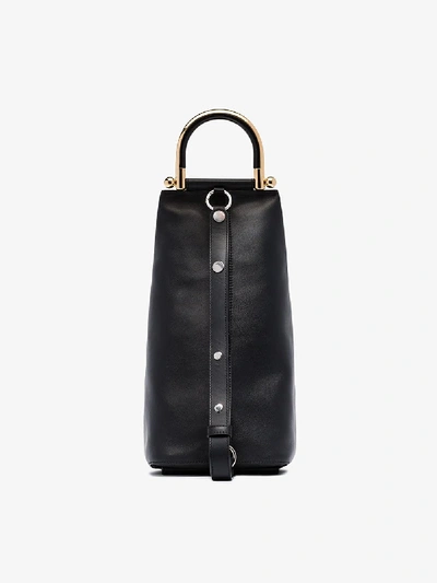 Shop Jw Anderson Black Wedge Shoulder Bag In 101 - Black