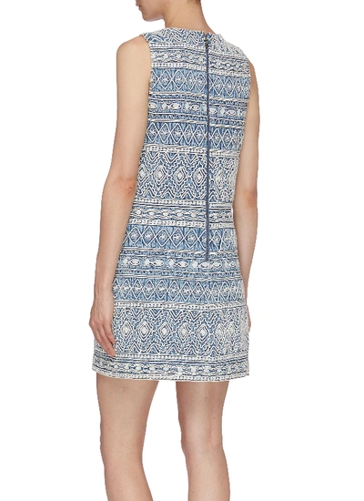 Shop Alice And Olivia 'coley' Tribal Embroidered Sleeveless Dress