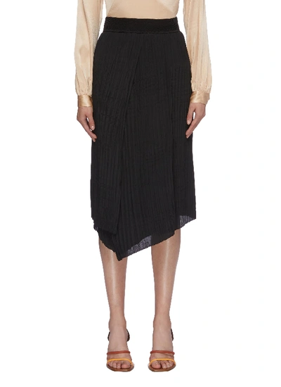 Shop Vince Crinkled Pleated Asymmetric Skirt
