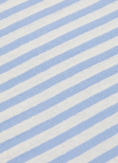 Shop Vince Silk Blend Stripe T-shirt In Multi-colour