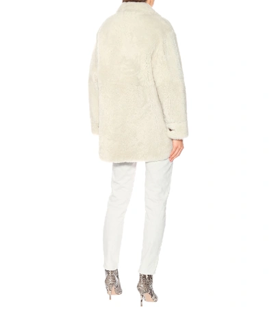 Shop Isabel Marant Sarvey Shearling Coat In White