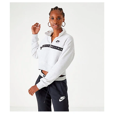 Shop Nike Women's Sportswear Air Half-zip Top In Grey