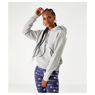 Shop Champion Women's Life Reverse Weave Pullover Hoodie In Grey