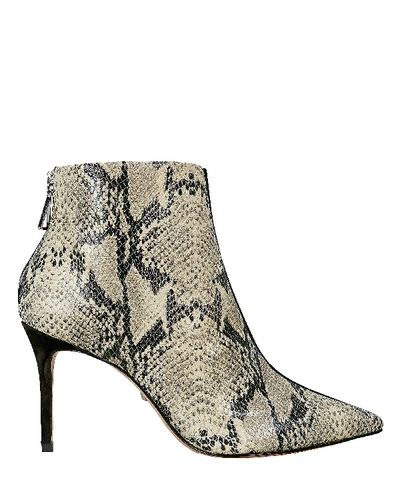 Shop Schutz Avory Colorblocked Python Booties In Multi