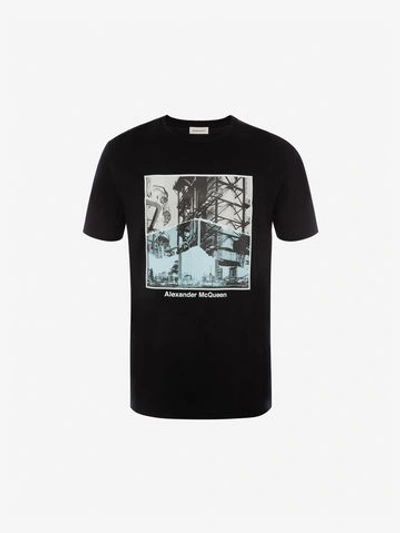 Shop Alexander Mcqueen T-shirt Industrial Scene In Black