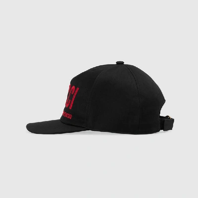 Shop Gucci Baseball Hat With  Embroidery In Black