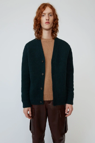 Shop Acne Studios Relaxed Cardigan Bottle Green