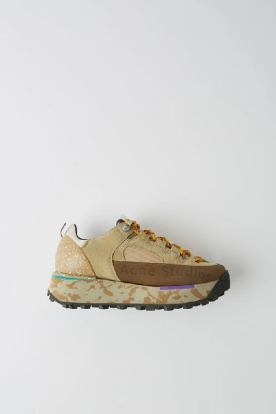 Shop Acne Studios Trekking Boots Multi Beige