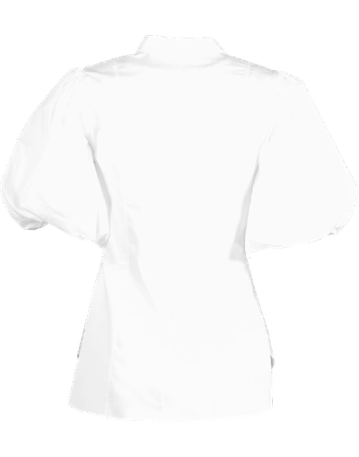 Shop Adam Lippes Puff Sleeve Blouse In White
