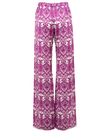 Shop Alexis Odille Print Pant In Mulberry