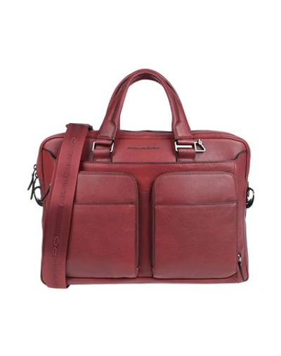 Shop Piquadro Work Bag In Brick Red