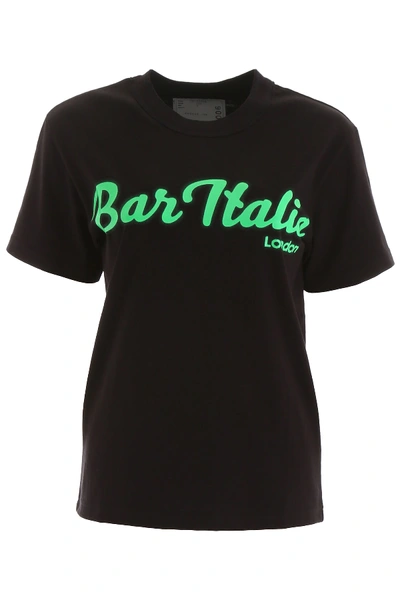 Shop Sacai Bar Italia T-shirt In Black (black)