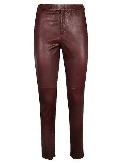 Shop Isabel Marant Iany Trousers In Burgundy