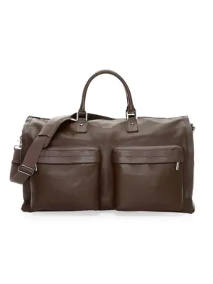 hook and albert leather garment weekender bag