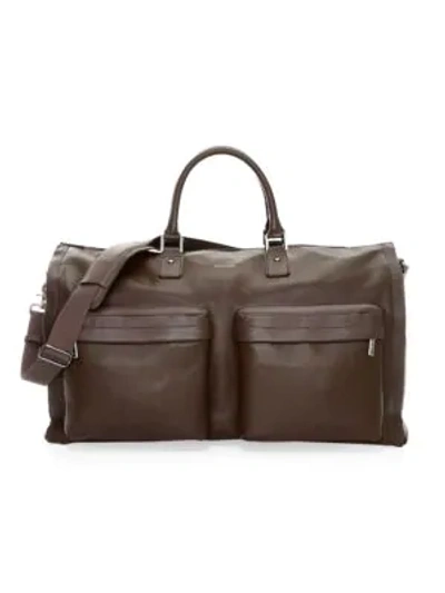Shop Hook + Albert Men's Gen 2 Leather Garment Weekender Bag In Espresso