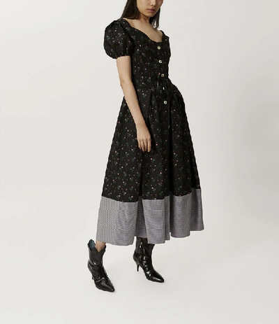 Shop Vivienne Westwood Short Sleeve Saturday Dress Floral In Black