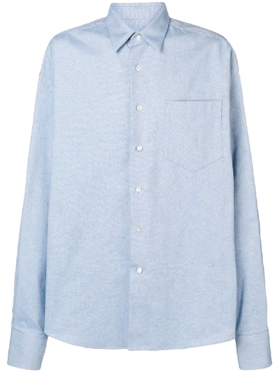 Shop Ami Alexandre Mattiussi Oversize Shirt In Blue