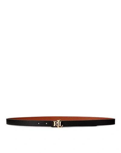 Shop Lauren Ralph Lauren Thin Belt In Black