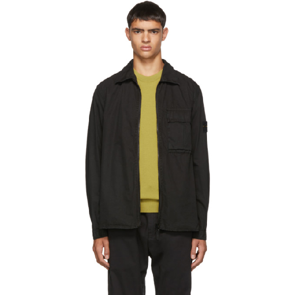 stone island canvas dyed overshirt