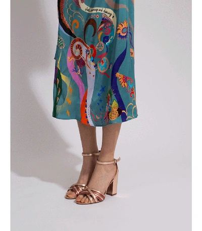 Shop Tabitha Simmons Toni Strappy Block Heel Sandal In Rose Gold