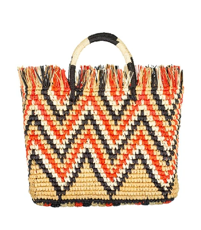 Shop Sensi Studio Cansasta Zig Zag Stripe Tote In Multi