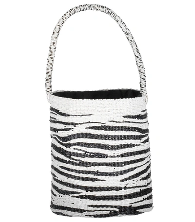 Shop Sensi Studio Zebra Bucket Style Tote In Multi