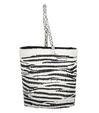 Shop Sensi Studio Zebra Bucket Style Tote In Multi