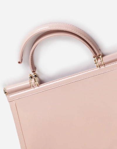 Shop Dolce & Gabbana Large Sicily Bag In Rubber In Pink