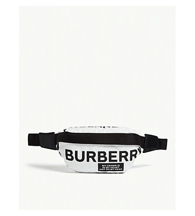 Shop Burberry Nylon Sonny Belt Bag In White