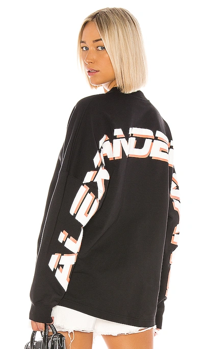Shop Alexander Wang T Dry French Terry Logo Pullover In Black