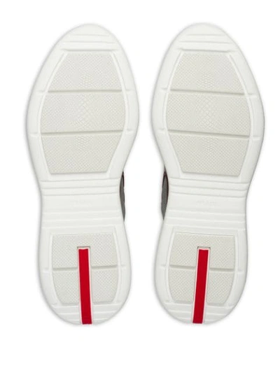 Prada Technical Fabric Sneakers In Red