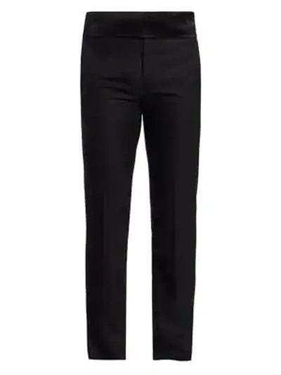 Shop Helmut Lang Cummerbund Virgin Wool Trousers In Black