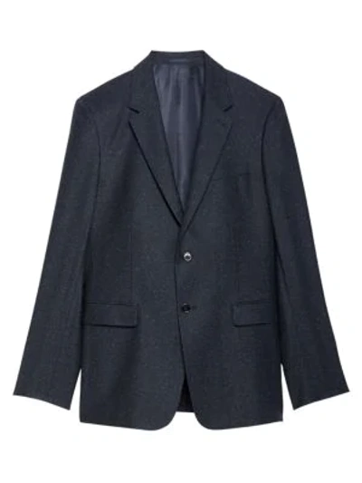 Shop Theory Bowen Chambers Classic-fit Wool & Silk Suiting Jacket In Royal Multi
