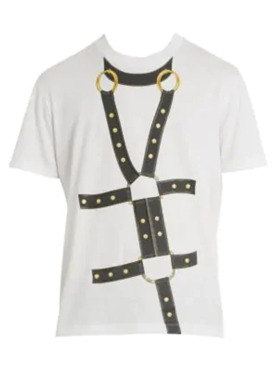 Shop Versace Graphic Cotton Tee In White