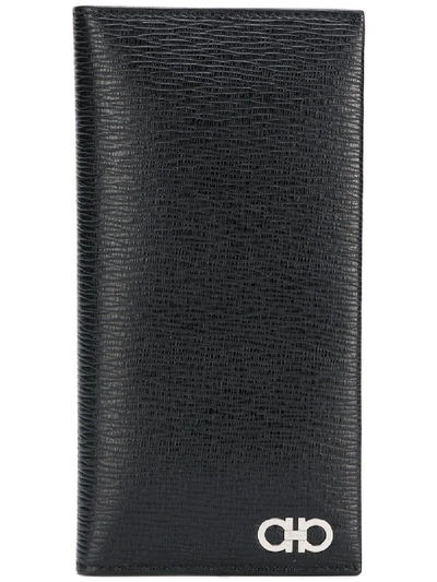 Shop Ferragamo Gancio Long Wallet In Black