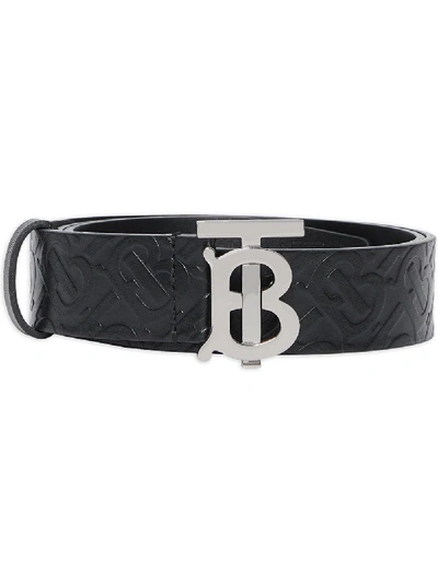 Shop Burberry Monogram Motif Belt In Black