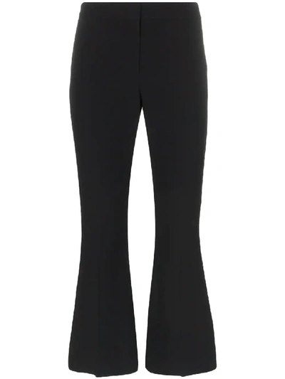 Shop Alexander Mcqueen Cropped Kick Flare Trousers In Black