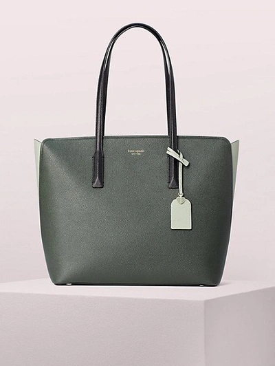 Shop Kate Spade Margaux Large Tote In Deep Evergreen