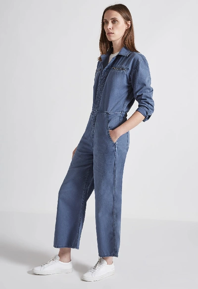 Shop Current Elliott The Penny Coverall In Bijou Blue