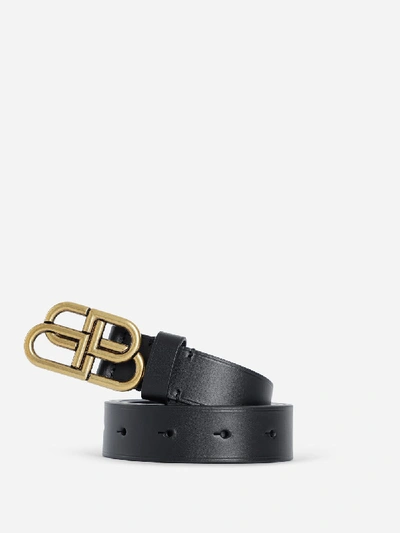 Shop Balenciaga Belts In Black