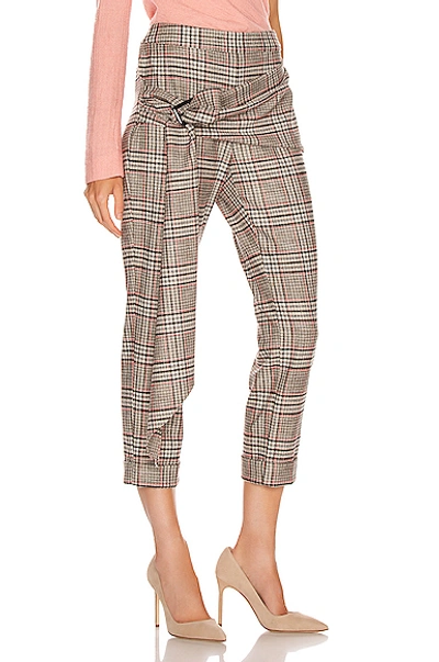 Shop Hellessy Pierre Pant In Charcoal & Red